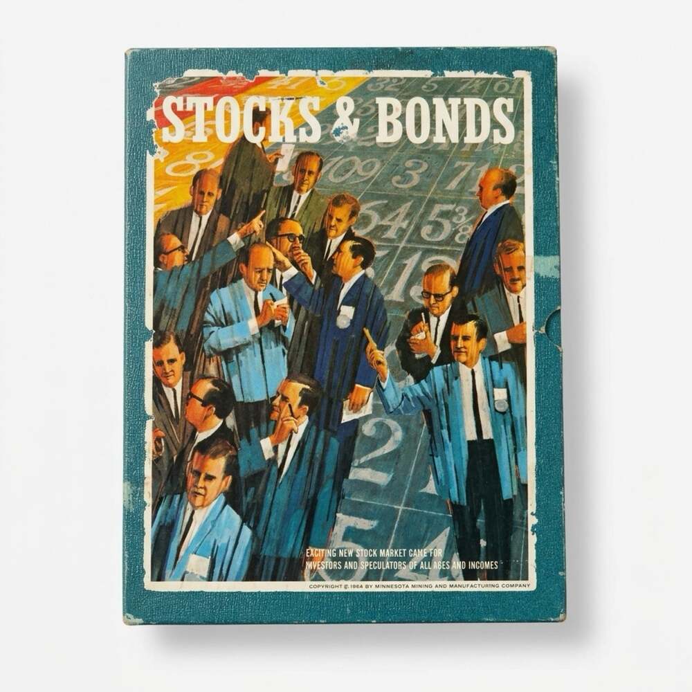 Vintage 1964 3M Stocks and Bonds Board Game